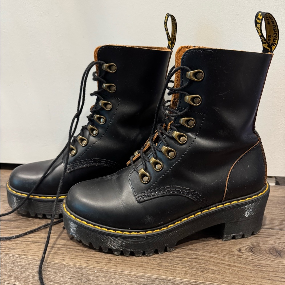 black leona doc marten boots